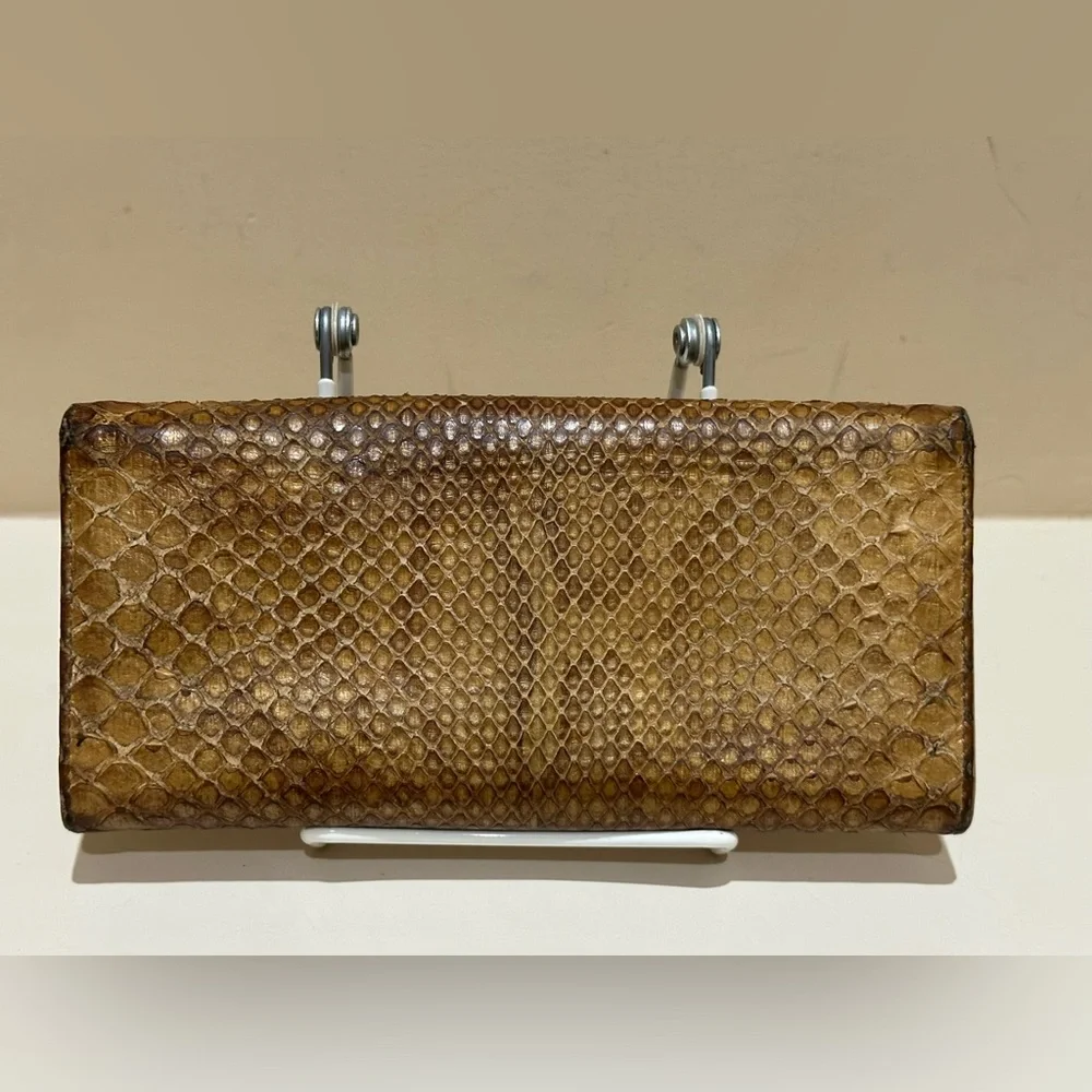 Prada Gold Python Long Wallet - Picture 2 of 15